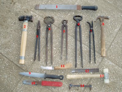 Outils de marechallerie